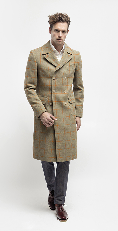 tweed covert coat